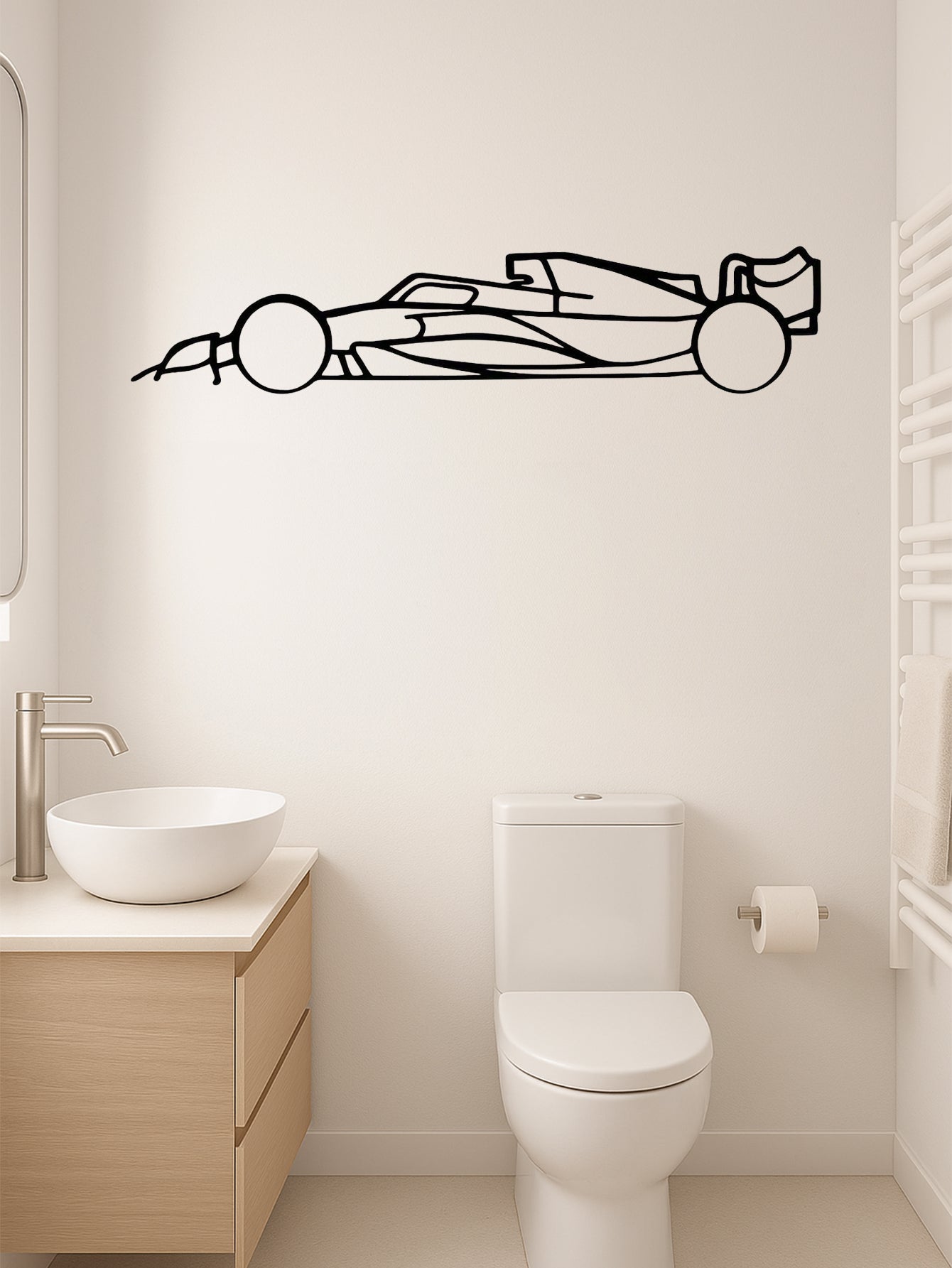 Laser-Cut Metal Wall Art Precise Sports Car Silhouette - PULSE MART