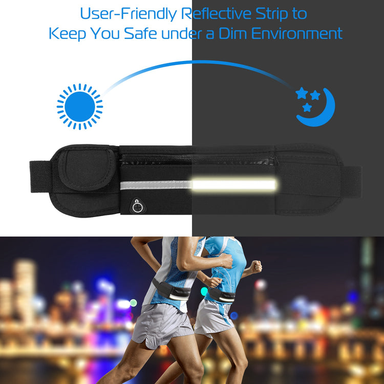 1Pc Sports Waist Bag Running Belt Pack Waterproof Adjustable Waist Pouch - PULSE MART