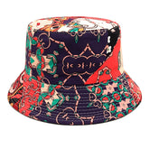 Geometric Bucket Hat Color Matching Printing Double-sided Wear Bucket Hat - PULSE MART