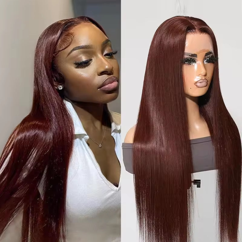 13x4 HD Lace Front Wig, Human Hair, Natural Brazilian Brown Wig, Women's Unprocessed Virgin Hair Wig - PULSE MART