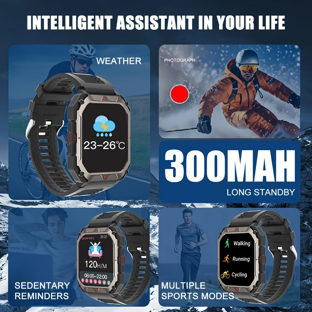 Men S Smart Watch Answer,make Calls, Wireless Calling Sports Smartwatch Fitness Tracker, With Multiple Sport Modes, Step Counter, Alarm, Compatible With IPhone And Android Phones - PULSE MART