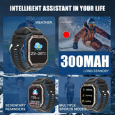 Men S Smart Watch Answer,make Calls, Wireless Calling Sports Smartwatch Fitness Tracker, With Multiple Sport Modes, Step Counter, Alarm, Compatible With IPhone And Android Phones - PULSE MART