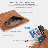 Crossbody Bags For Women With 2 Adjustable Straps Multi Pocket Small Cross Body Purse-Brown - PULSE MART