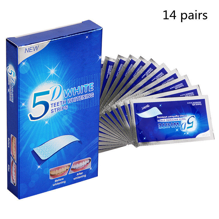 5D Gel Teeth Whitening Strips White Tooth Dental Kit Oral Hygiene Care Strip For False Teeth Veneers Dentist Seks Whiten Gel - PULSE MART