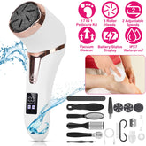 17Pcs Electric Foot Callus Remover With Vacuum Foot Grinder Rechargeable Foot File Dead Skin Pedicure Machine With 3 Grinding Heads 2 Speeds Foot Care Tool - PULSE MART