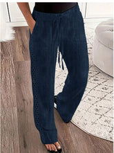 Casual Jeans Like Side Lace Trousers - PULSE MART