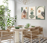 3 Pcs Boho Art Wall Decor Canvas Wall Art  Decor Stretched And Framed Ready To Hang Size 12 X 16in - PULSE MART
