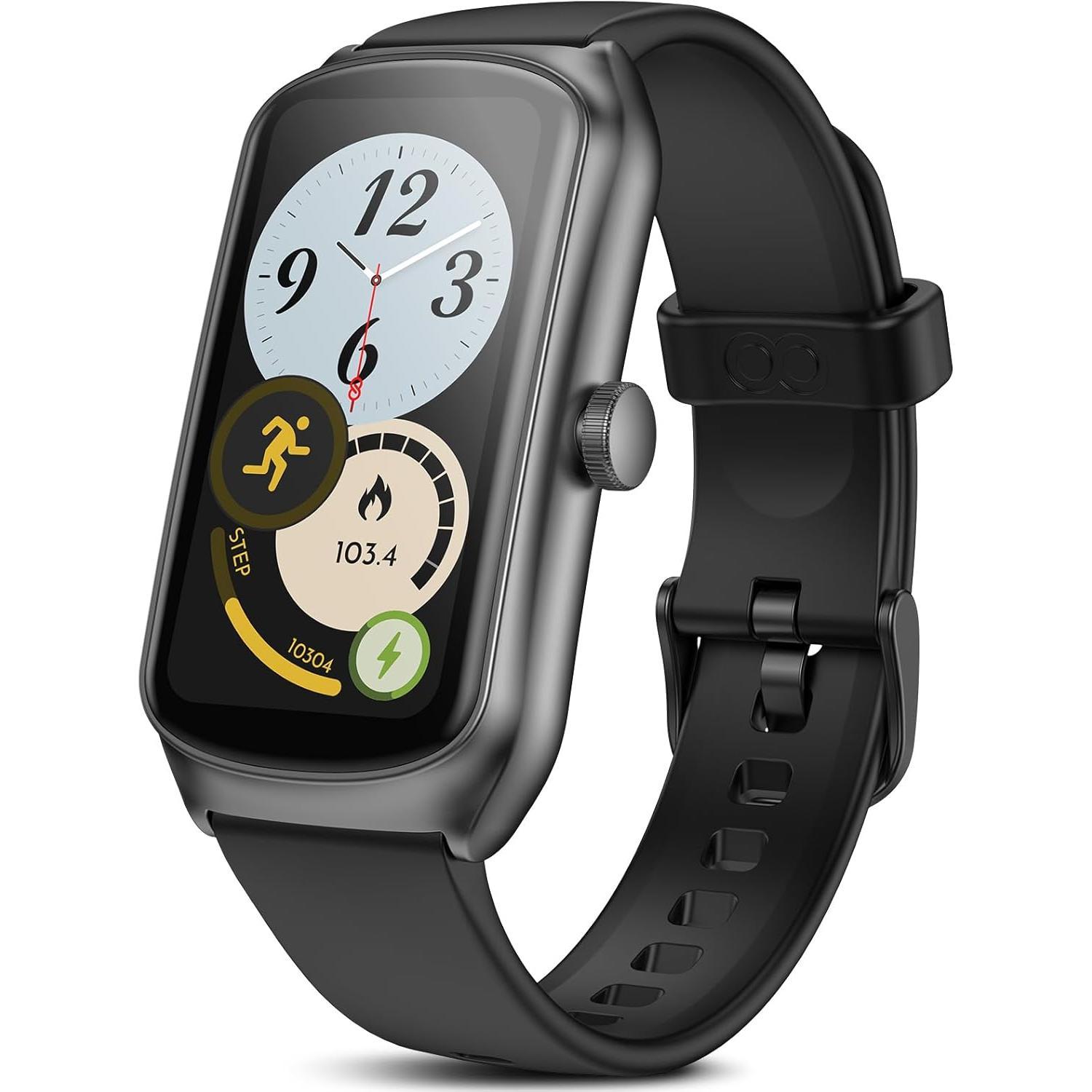 AMOLED Unisex Fitness Tracking Smartwatch With Heart Rate, Blood Oxygen And Sleep Monitoring, Waterproof Function, Pedometer, Swimming Health Activity Tracking - PULSE MART