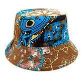 Geometric Bucket Hat Color Matching Printing Double-sided Wear Bucket Hat - PULSE MART