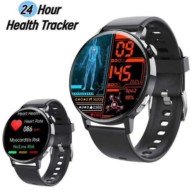 1.41-inch Health Smartwatch Fitness Tracker And Heart Rate-blood Oxygen-blood Pressure-sleep Monitor - PULSE MART