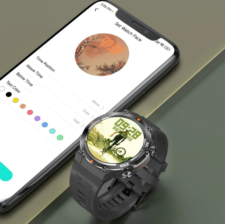 MAX18 Men Smartwatch AMOLED1.43inch Big Screen BT Calls Gesture Control AI Voice Sports Smart Watch Men - PULSE MART