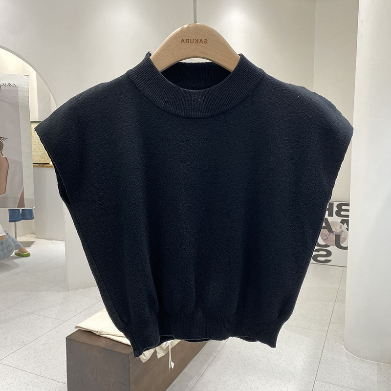 Sleeveless Loose Short Waist Bandage Dress Outer Wear Vest - PULSE MART