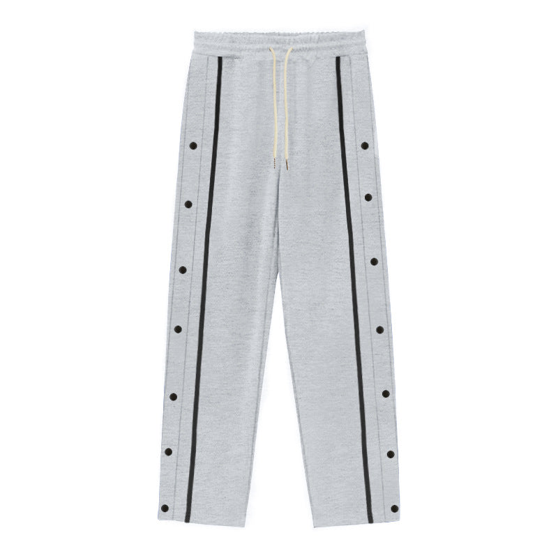 Casual Sports Breasted Pants Men's Loose Straight Trousers - PULSE MART