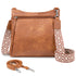 Crossbody Bags For Women With 2 Adjustable Straps Multi Pocket Small Cross Body Purse-Brown - PULSE MART