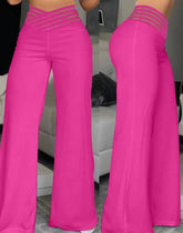 Hollow-out Belt Trousers Micro-flared - PULSE MART