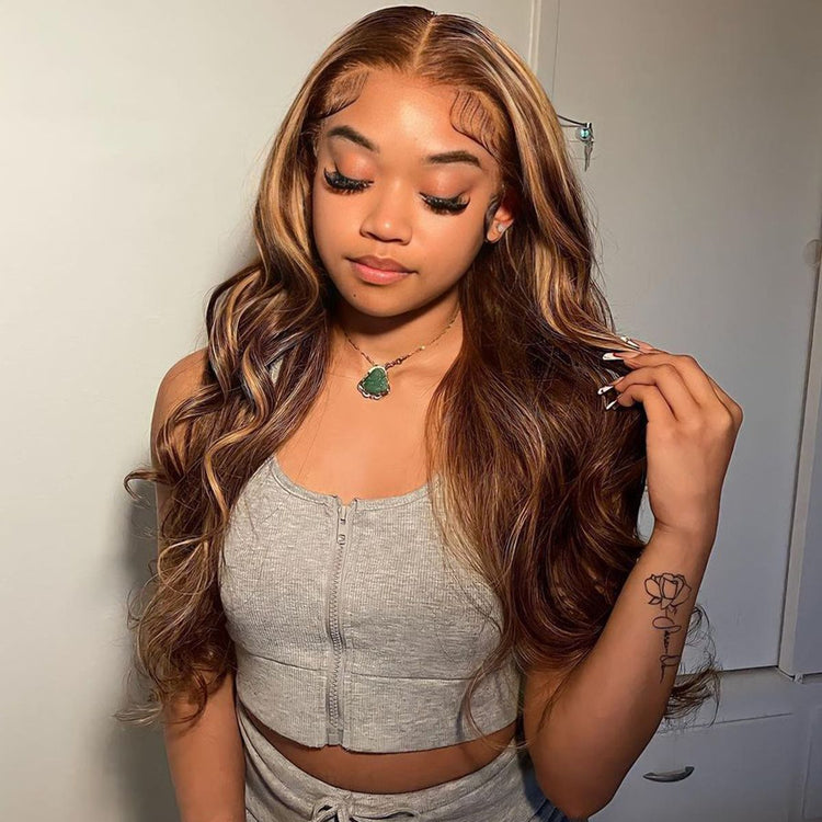 4x4 Lace Closure Wig Human Hair P427 Body Wave Density - PULSE MART