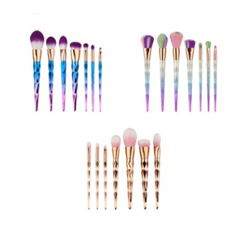 7 makeup brushes, diamond makeup tools foundation brush - PULSE MART