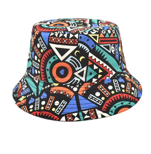 Printed Fisherman Hat Double-sided Can Wear Colorful Triangle Basin Hat - PULSE MART