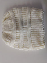 Mixed Color Knitted Wool Hat Ladies Non-labeled Ponytail Hat - PULSE MART