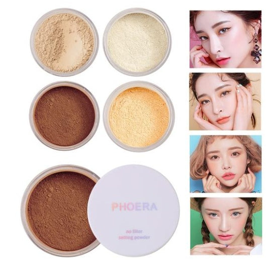 Loose Face Powder Translucent Smooth Setting Foundation Makeup - PULSE MART