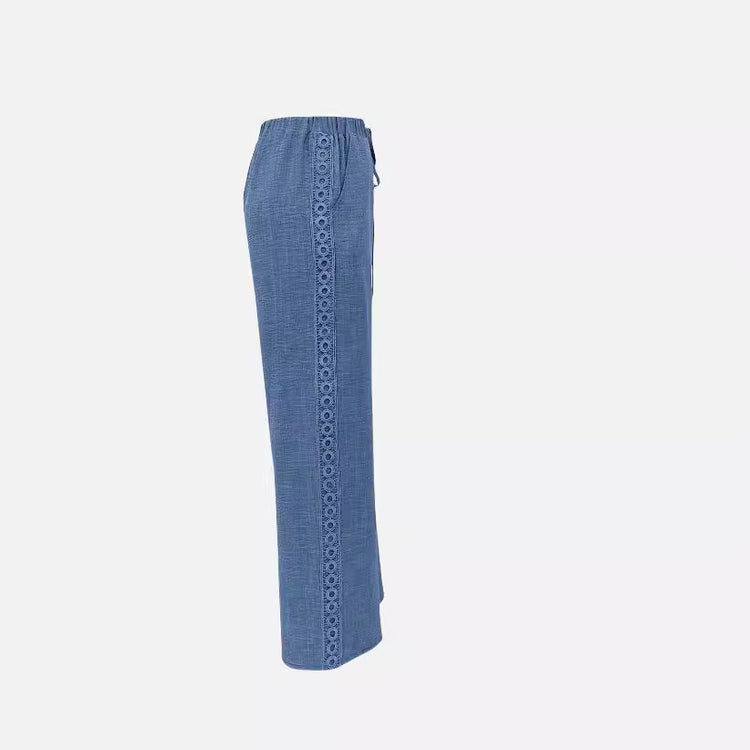 Casual Jeans Like Side Lace Trousers - PULSE MART