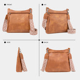 Crossbody Bags For Women With 2 Adjustable Straps Multi Pocket Small Cross Body Purse-Brown - PULSE MART