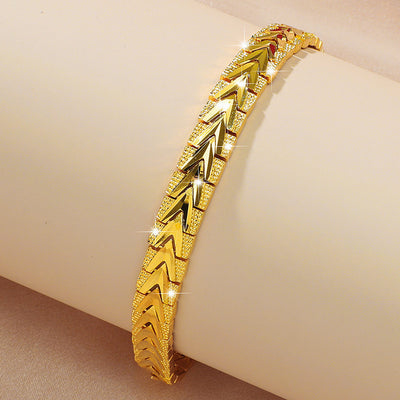New Fashion Personality Placer Gold Bracelet Women - PULSE MART