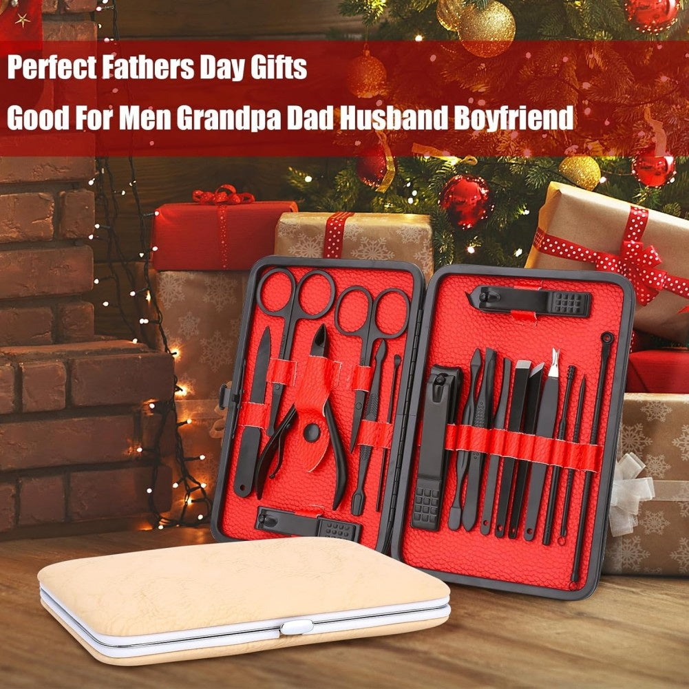 18-Piece Professional Manicure &amp; Pedicure Set – Nail Clippers Trimming Tool Kit