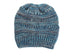 Mixed Color Knitted Wool Hat Ladies Non-labeled Ponytail Hat - PULSE MART
