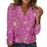 Digital Printed Round Neck Long Sleeved T-shirt For Women - PULSE MART