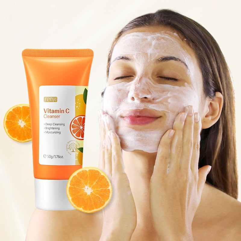 Vitamin C Facial Cleanser 50g Pore Cleansing Moisturizing Facial Cleanser - PULSE MART