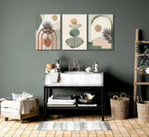 3 Pcs Boho Art Wall Decor Canvas Wall Art  Decor Stretched And Framed Ready To Hang Size 12 X 16in - PULSE MART
