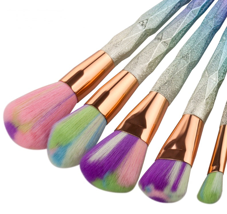 7 makeup brushes, diamond makeup tools foundation brush - PULSE MART