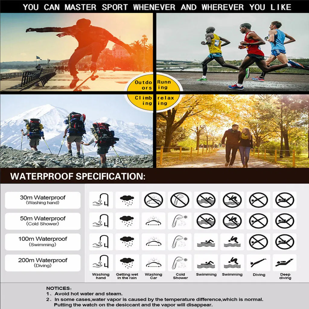 Waterproof Digital Sports Watch Military Tactical LED Backlight Wristwatch Men - PULSE MART