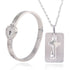Fashion Jewelry Titanium Steel Couple Love Lock, Bracelet, Key Set, Necklace - PULSE MART