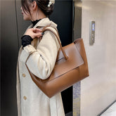 Fashion Women Shoulder Bags Large Capacity Handbags Simple Retro Tote Bags Solid Color Famous Brand High Quality Bags - PULSE MART