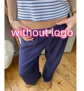 Fashion Y2K Striped Straight Trousers Summer Elastic High Waist Wide Leg Pants For Women - PULSE MART
