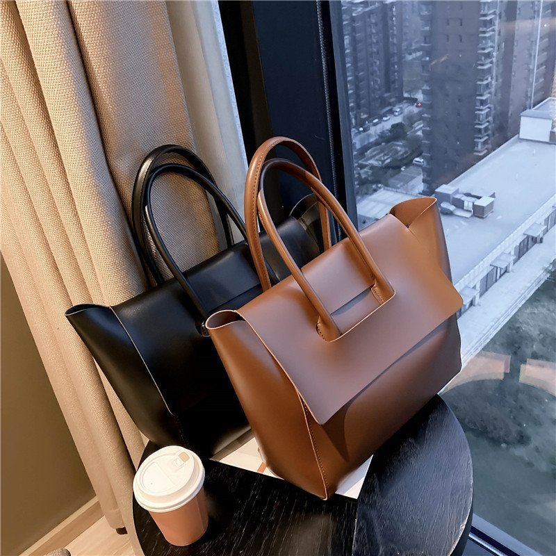 Fashion Women Shoulder Bags Large Capacity Handbags Simple Retro Tote Bags Solid Color Famous Brand High Quality Bags - PULSE MART