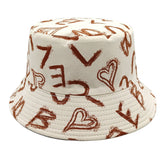 Love Letter Pattern Digital Printing Bucket Hat - PULSE MART