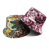 Geometric Bucket Hat Color Matching Printing Double-sided Wear Bucket Hat - PULSE MART