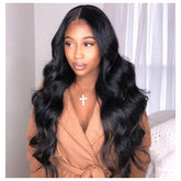 13x5 Lace Front Body Wave Middle Part Human Hair Wig Natural Color  Density - PULSE MART