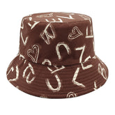 Love Letter Pattern Digital Printing Bucket Hat - PULSE MART