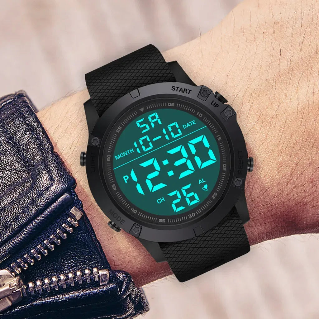 Waterproof Digital Sports Watch Military Tactical LED Backlight Wristwatch Men - PULSE MART