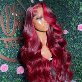 Body Wave Human Hair Wig 13x4 HD Burgundy Lace Front Wig Human Hair With Aligned Cuticle Brazilian Wig - PULSE MART