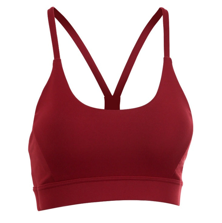 Back Mesh Triangle Push Up Sports Bra Top Fitness Racerback Bras Women Gym Sport Top Padded Yoga Bras Running Underwrar - PULSE MART