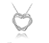 Yiwu Fashion Jewelry Factory Jewelry Customized Double Diamond Heart Necklace Earring Set - PULSE MART