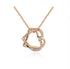 Yiwu Fashion Jewelry Factory Jewelry Customized Double Diamond Heart Necklace Earring Set - PULSE MART