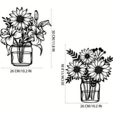 Vintage Sunflower Metal Wall Art - Handcrafted Iron Wall Sculpture - PULSE MART
