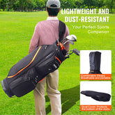 Golf Cart Bag With 14 Way Organizer Divider Top, 36” 13 Pockets Premium Cart Bag, Durable Golf Bags With Handles & Dust Cover & Detachable Straps For Men & Women, Black & Orange - PULSE MART