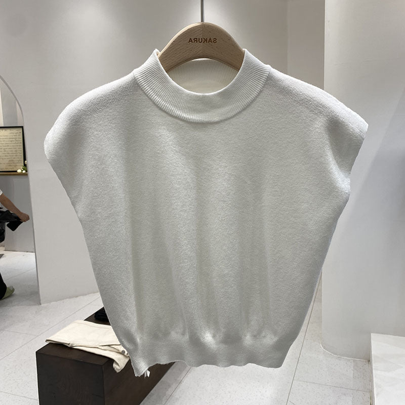 Sleeveless Loose Short Waist Bandage Dress Outer Wear Vest - PULSE MART